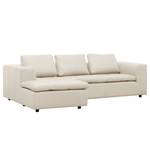 Ecksofa Brooklyn II Echtleder Echtleder Neka: Creme - Longchair davorstehend links