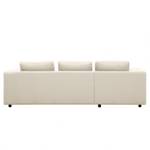 Ecksofa Brooklyn II Echtleder Echtleder Neka: Creme - Longchair davorstehend links