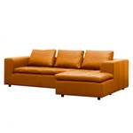 Ecksofa Brooklyn II Echtleder Echtleder Neka: Cognac - Longchair davorstehend rechts