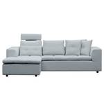 Ecksofa Brooklyn II Webstoff Webstoff Anda II: Silber - Longchair davorstehend links