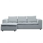 Ecksofa Brooklyn II Webstoff Webstoff Anda II: Silber - Longchair davorstehend links