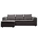 Ecksofa Brooklyn II Webstoff Webstoff Anda II: Anthrazit - Longchair davorstehend links