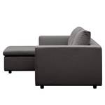 Ecksofa Brooklyn II Webstoff Webstoff Anda II: Anthrazit - Longchair davorstehend links