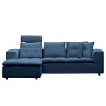 Ecksofa Brooklyn II Webstoff Webstoff Anda II: Blau - Longchair davorstehend links