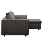 Ecksofa Brooklyn II Webstoff Webstoff Anda II: Anthrazit - Longchair davorstehend rechts