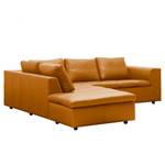 Ecksofa Brooklyn IV Echtleder Echtleder Neka: Cognac - Breite: 247 cm - Ottomane davorstehend links