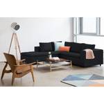 Ecksofa Brooklyn IV Webstoff Webstoff Saia: Anthrazit - Breite: 247 cm - Ottomane davorstehend links