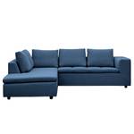 Ecksofa Brooklyn IV Webstoff Webstoff Anda II: Blau - Breite: 247 cm - Ottomane davorstehend links