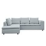 Ecksofa Brooklyn IV Webstoff Webstoff Anda II: Silber - Breite: 247 cm - Ottomane davorstehend links