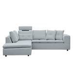 Ecksofa Brooklyn IV Webstoff Webstoff Anda II: Silber - Breite: 247 cm - Ottomane davorstehend links