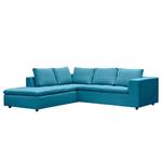 Ecksofa Brooklyn IV Webstoff Webstoff Anda II: Türkis - Breite: 247 cm - Ottomane davorstehend links