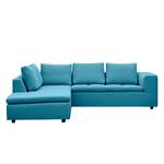 Ecksofa Brooklyn IV Webstoff Webstoff Anda II: Türkis - Breite: 247 cm - Ottomane davorstehend links