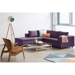 Ecksofa Brooklyn IV Webstoff Webstoff Anda II: Violett - Breite: 247 cm - Ottomane davorstehend links