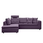 Ecksofa Brooklyn IV Webstoff Webstoff Anda II: Violett - Breite: 247 cm - Ottomane davorstehend links