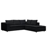 Ecksofa Brooklyn IV Webstoff Webstoff Saia: Anthrazit - Breite: 247 cm - Ottomane davorstehend rechts