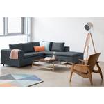 Ecksofa Brooklyn IV Webstoff Webstoff Anda II: Grau - Breite: 247 cm - Ottomane davorstehend rechts