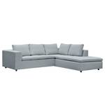 Ecksofa Brooklyn IV Webstoff Webstoff Anda II: Silber - Breite: 247 cm - Ottomane davorstehend rechts