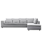 Ecksofa Brooklyn IV Webstoff Webstoff Saia: Hellgrau - Breite: 312 cm - Ottomane davorstehend rechts