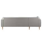 Ecksofa Cala I Strukturstoff Webstoff Osta: Graubraun - Longchair davorstehend links - Beige