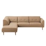 Ecksofa Cala II Strukturstoff Webstoff Osta: Cappuccino - Ottomane davorstehend links - Beige