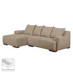 Ecksofa Caldelas Webstoff I Webstoff I - Sand - Longchair davorstehend links