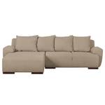 Ecksofa Caldelas Webstoff I Webstoff I - Sand - Longchair davorstehend links