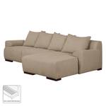 Ecksofa Caldelas Webstoff I Sand - Longchair davorstehend rechts