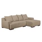 Ecksofa Caldelas Webstoff I Webstoff I - Sand - Longchair davorstehend rechts