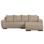 Ecksofa Caldelas Webstoff I Webstoff I - Sand - Longchair davorstehend rechts