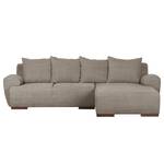 Ecksofa Caldelas Webstoff II Taupe - Longchair davorstehend rechts