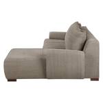 Ecksofa Caldelas Webstoff II Taupe - Longchair davorstehend rechts