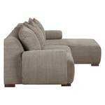 Ecksofa Caldelas Webstoff II Taupe - Longchair davorstehend rechts