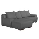 Ecksofa Caldelas Webstoff III Webstoff III - Dunkelgrau - Longchair davorstehend links