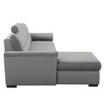 Ecksofa Callaway I Strukturstoff/Kunstleder - Grau - Longchair davorstehend links