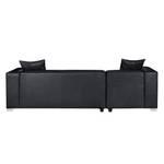 Ecksofa Calli Kunstleder Schwarz - Longchair davorstehend links