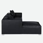 Ecksofa Calli Kunstleder Schwarz - Longchair davorstehend links