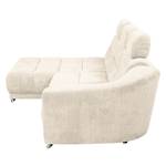 Ecksofa Carman Webstoff Webstoff - Beige - Longchair davorstehend links - Schlaffunktion