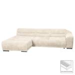 Ecksofa Carman Webstoff Beige - Longchair davorstehend links - Schlaffunktion