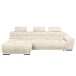 Ecksofa Carman Webstoff Webstoff - Beige - Longchair davorstehend links - Schlaffunktion