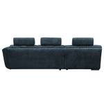 Ecksofa Carman Webstoff Dunkelblau - Longchair davorstehend links - Keine Funktion