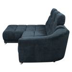 Ecksofa Carman Webstoff Webstoff - Dunkelblau - Longchair davorstehend links - Keine Funktion