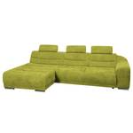 Ecksofa Carman Webstoff Webstoff - Grün - Longchair davorstehend links - Keine Funktion