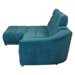 Ecksofa Carman Webstoff Webstoff - Petrol - Longchair davorstehend links - Keine Funktion