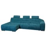 Ecksofa Carman Webstoff Webstoff - Petrol - Longchair davorstehend links - Keine Funktion