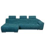 Ecksofa Carman Webstoff Webstoff - Petrol - Longchair davorstehend links - Keine Funktion