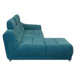 Ecksofa Carman Webstoff Petrol - Longchair davorstehend links - Keine Funktion