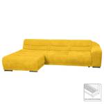 Ecksofa Carman Webstoff Webstoff - Senfgelb - Longchair davorstehend links - Keine Funktion