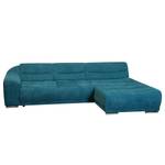 Ecksofa Carman Webstoff Webstoff - Petrol - Longchair davorstehend rechts - Keine Funktion