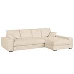 Ecksofa Chelm Webstoff Creme - Longchair davorstehend rechts