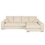 Ecksofa Chelm Webstoff Creme - Longchair davorstehend rechts